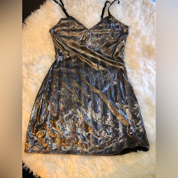 VENUS Dresses & Skirts - Metallic Silver Dress